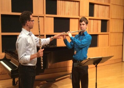 Flute Teacher and student