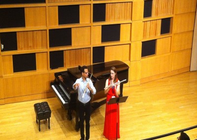 Flute Teacher and student